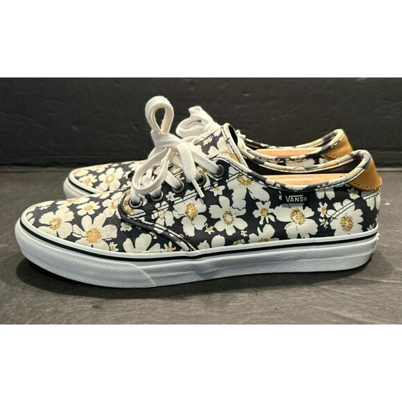 Vans Ultra Cush Camden Deluxe Black/White Floral Print Women's Size 9.5 - Picture 2 of 11